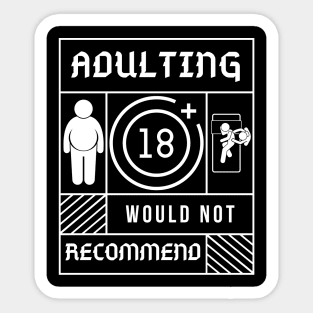 Adulting Sticker